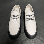 Breathable Comfortable Casual Shoes Soft Leather White Shoes