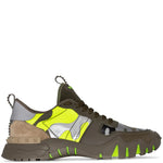 Valentino Garavani Rockrunner Camouflage-Print Leather Sneakers