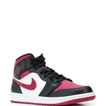 Air Jordan 1 Mid Bred Toe Sneakers
