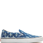 Vans X Supreme Slip-On Pro Blue Hole Punch Denim Sneakers
