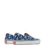 Vans X Supreme Slip-On Pro Blue Hole Punch Denim Sneakers