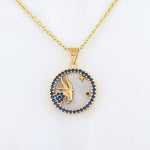 cmoonry 12 Colors CZ Constellations Necklace For Women Men & Girl Cubic Zirconia Horoscope Zodiac Sign Necklace Lucky Jewelry