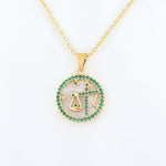 cmoonry 12 Colors CZ Constellations Necklace For Women Men & Girl Cubic Zirconia Horoscope Zodiac Sign Necklace Lucky Jewelry