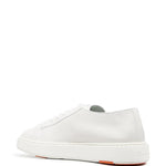 Santoni Grey Lace Up Sneakers