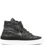 Stone Island Abstract-Print High-Top Sneakers
