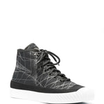Stone Island Abstract-Print High-Top Sneakers
