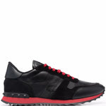 Valentino Garavani Camouflage Noir Rockrunner Sneakers