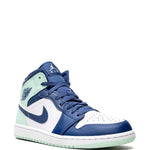 Air Jordan 1 Mid Blue Mint Sneakers
