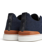 Zegna Triple Stitch Denim Sneakers