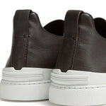 Zegna Secondskin Triple Stitch Leather Sneakers