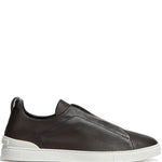 Zegna Secondskin Triple Stitch Leather Sneakers