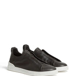 Zegna Secondskin Triple Stitch Leather Sneakers