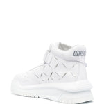 Versace High-Top Leather Sneakers