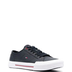 Tommy Hilfiger Logo-Embroidered Low-Top Leather Sneakers