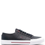 Tommy Hilfiger Logo-Embroidered Low-Top Leather Sneakers