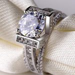 Cross-border exclusive jewelry for men and women fashion jewelry Wish zircon ring female trend couple diamond wedding