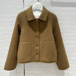 Lapel Cashmere Coat Sweet Girlish Slimming Youthful-looking