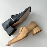 Small New Leather Single Shoes Women's Retro Square Head Thick Middle Heel