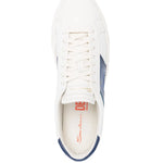 Santoni Double Buckle Low-Top Leather Sneakers