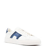 Santoni Double Buckle Low-Top Leather Sneakers