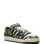 adidas X Bape Forum 84 Low 30Th Anniversary Green Camo Sneakers