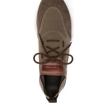 Scarosso Knitted-Upper Leather Sneakers
