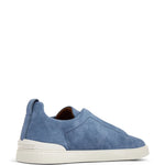 Zegna Round-Toe Suede Sneakers