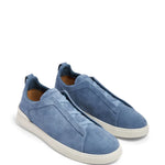 Zegna Round-Toe Suede Sneakers
