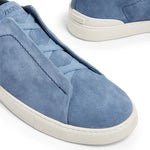 Zegna Round-Toe Suede Sneakers