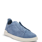 Zegna Round-Toe Suede Sneakers