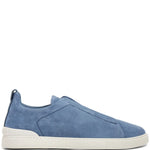 Zegna Round-Toe Suede Sneakers