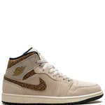 Air Jordan 1 Mid Brown Elephant Sneakers