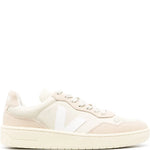 Veja V-90 Panelled Low-Top Suede Sneakers