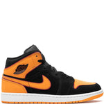 Air Jordan 1 Mid Black Orange Sneakers