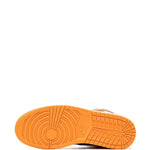 Air Jordan 1 Mid Black Orange Sneakers