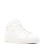 Santoni Leather High-Top Sneakers