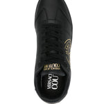 Versace Jeans Couture Logo-Print Leather Sneakers