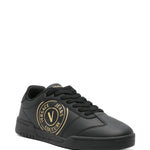 Versace Jeans Couture Logo-Print Leather Sneakers