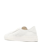 Santoni Logo-Print Leather Sneakers