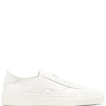 Santoni Logo-Print Leather Sneakers