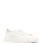 Santoni Logo-Print Leather Sneakers