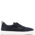 Santoni Logo-Lettering Suede Sneakers