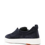 Santoni Logo-Lettering Suede Sneakers
