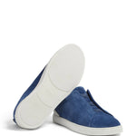 Zegna Triple Stitch?Suede Sneakers