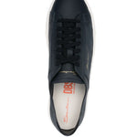 Santoni Grained Leather Sneakers