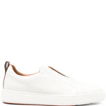Santoni Logo-Print Leather Sneakers