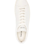 Tom Ford Perforated-Logo Leather Sneakers