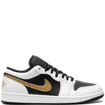 Air Jordan 1 Low Gold Swoosh Sneakers
