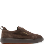 Santoni Suede Slip-On Sneakers