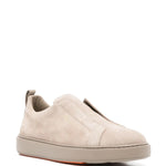 Santoni Suede Slip-On Sneakers